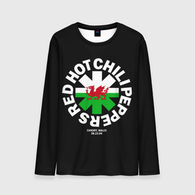 Мужской лонгслив 3D с принтом Cardiff, Wales: 6 23 04   Red Hot Chili Peppers в Тюмени, 100% полиэстер | длинные рукава, круглый вырез горловины, полуприлегающий силуэт | red hot chili peppers | rhcp | альтернативный | джош клингхоффер | красные острые перцы чили | метал | ред хот чили пеперс | рок группа | рхчп | рэп | фанк | фли | чад смит | энтони кидис