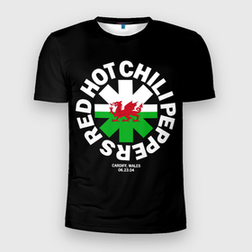 Мужская футболка 3D Slim с принтом Cardiff, Wales: 6 23 04   Red Hot Chili Peppers , 100% полиэстер с улучшенными характеристиками | приталенный силуэт, круглая горловина, широкие плечи, сужается к линии бедра | red hot chili peppers | rhcp | альтернативный | джош клингхоффер | красные острые перцы чили | метал | ред хот чили пеперс | рок группа | рхчп | рэп | фанк | фли | чад смит | энтони кидис