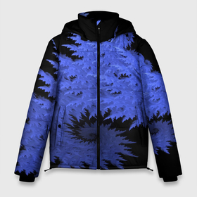 Мужская зимняя куртка 3D с принтом Абстрактный морозный узор   Abstract frost pattern в Курске, верх — 100% полиэстер; подкладка — 100% полиэстер; утеплитель — 100% полиэстер | длина ниже бедра, свободный силуэт Оверсайз. Есть воротник-стойка, отстегивающийся капюшон и ветрозащитная планка. 

Боковые карманы с листочкой на кнопках и внутренний карман на молнии. | Тематика изображения на принте: abstraction | fashion | frost | neon | pattern | абстракция | мода | мороз | неон | узор