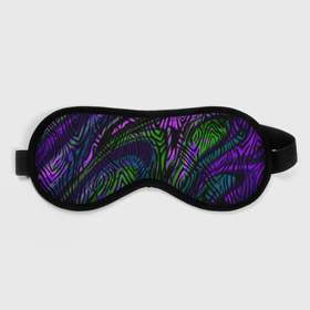 Маска для сна 3D с принтом Абстрактный современный тигровый узор , внешний слой — 100% полиэфир, внутренний слой — 100% хлопок, между ними — поролон |  | abstraction | pattern | зеленый | молодежный | пурпурный | тигровый