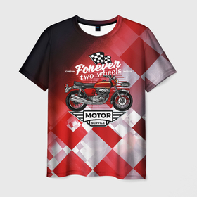 Мужская футболка 3D с принтом MotoSport   Мото в Курске, 100% полиэфир | прямой крой, круглый вырез горловины, длина до линии бедер | moto sport | мото | мотоспорт | мотоцикл | мотоциклы