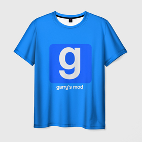 Мужская футболка 3D с принтом Garrys Mod логотип в Петрозаводске, 100% полиэфир | прямой крой, круглый вырез горловины, длина до линии бедер | gmod | half life | source engine | steam | песочница