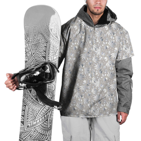 Накидка на куртку 3D с принтом Белые объемные узоры в Санкт-Петербурге, 100% полиэстер |  | abstract | абстракция | бутоны | геометрия | калейдоскоп | классика | линии | паттерн | текстура | текстурные  узоры | узор | узоры | цветы