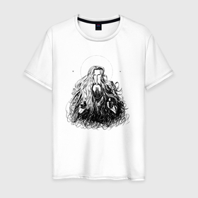 Мужская футболка хлопок с принтом Портрет Джигурды в Кировске, 100% хлопок | прямой крой, круглый вырез горловины, длина до линии бедер, слегка спущенное плечо. | джигурда | персонаж | портрет | публичная персона | рисунок | святой