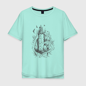 Мужская футболка хлопок Oversize с принтом Маяк Рисунок карандашом | Lighthouse Pencil Drawing в Новосибирске, 100% хлопок | свободный крой, круглый ворот, “спинка” длиннее передней части | ocean | sea | storm | арт | в виде якоря | волны | маяки | море | морские мотивы | морской рисунок | навигация | океан | рисунок от руки | ручкой | солнце | тучи | черно белый | шторм | якори