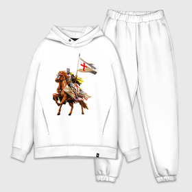 Мужской костюм хлопок OVERSIZE с принтом Рыцарь Тамплиер в Тюмени,  |  | horse | битюк | жеребенок | жеребец | иноходец | кляча | кобыла | конь | коренник | крестоносец | лошади | лошадь | мерин | пони | рысак | рыцари тамплиеры | рыцарь | скакун | тамплиер