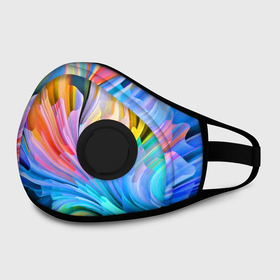 Маска из неопрена с принтом Красочный абстрактный паттерн   Лето    Colorful Abstract Pattern   Summer в городе Новоалтайск, неопрен 100% | Форма огибающая нос. Резинки для ушей с дополнительной резинкой на затылке. Клапан для выдоха для активного дыхания при занятиях спортом. Эластичный материал маски и окантовки для лучшего растяжения и прилегания маски.  | abstraction | color | fashion | summer | абстракция | лето | мода | цвет