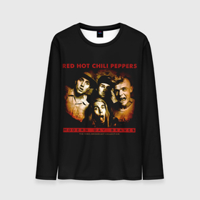 Мужской лонгслив 3D с принтом Modern Day Braves   Red Hot Chili Peppers в Екатеринбурге, 100% полиэстер | длинные рукава, круглый вырез горловины, полуприлегающий силуэт | red hot chili peppers | rhcp | альтернативный | джош клингхоффер | красные острые перцы чили | метал | ред хот чили пеперс | рок группа | рхчп | рэп | фанк | фли | чад смит | энтони кидис