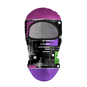 Балаклава 3D с принтом Розово фиолетовый геометрические фигуры и полосы в Кировске, 100% полиэстер, ткань с особыми свойствами — Activecool | плотность 150–180 г/м2; хорошо тянется, но при этом сохраняет форму. Закрывает шею, вокруг отверстия для глаз кайма. Единый размер | retro | абстрактный | геометрические фигуры | ретро | темно розовый | фиолетовый