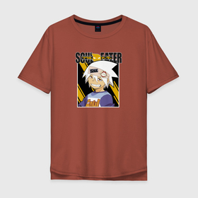 Мужская футболка хлопок Oversize с принтом Soul Eater Evans   Soul Eater , 100% хлопок | свободный крой, круглый ворот, “спинка” длиннее передней части | anime | eater | evans | manga | soul | soul eater | аниме | манга | пожиратели душ | соул эванс