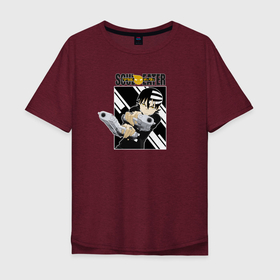 Мужская футболка хлопок Oversize с принтом Death the Kid   Soul Eater в Тюмени, 100% хлопок | свободный крой, круглый ворот, “спинка” длиннее передней части | anime | eater | evans | manga | soul | soul eater | аниме | кид | манга | пожиратели душ
