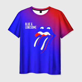 Мужская футболка 3D с принтом Blue and Lonesome   The Rolling Stones в Тюмени, 100% полиэфир | прямой крой, круглый вырез горловины, длина до линии бедер | the rolling stones | бродяги | вольные странники | катящиеся камни | кит ричардс | мик джаггер | рок группа | рок н ролл | ролинг стоун | роллинг стоунс | рон вуд | стоунз | чарли уоттс