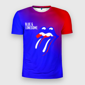 Мужская футболка 3D Slim с принтом Blue and Lonesome   The Rolling Stones в Санкт-Петербурге, 100% полиэстер с улучшенными характеристиками | приталенный силуэт, круглая горловина, широкие плечи, сужается к линии бедра | the rolling stones | бродяги | вольные странники | катящиеся камни | кит ричардс | мик джаггер | рок группа | рок н ролл | ролинг стоун | роллинг стоунс | рон вуд | стоунз | чарли уоттс