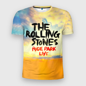Мужская футболка 3D Slim с принтом Hyde Park Live   The Rolling Stones в Санкт-Петербурге, 100% полиэстер с улучшенными характеристиками | приталенный силуэт, круглая горловина, широкие плечи, сужается к линии бедра | the rolling stones | бродяги | вольные странники | катящиеся камни | кит ричардс | мик джаггер | рок группа | рок н ролл | ролинг стоун | роллинг стоунс | рон вуд | стоунз | чарли уоттс