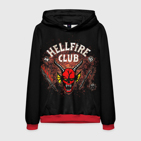 Мужская толстовка 3D с принтом hellfire club , 100% полиэстер | двухслойный капюшон со шнурком для регулировки, мягкие манжеты на рукавах и по низу толстовки, спереди карман-кенгуру с мягким внутренним слоем. | club | dungeons and dragons | game | hell | hellfire | hellfire club | logo | retro | stranger | stranger things | игры | логотип | настолки | очень | очень странные дела | подземелье и драконы | ретро | ретро игры | странные