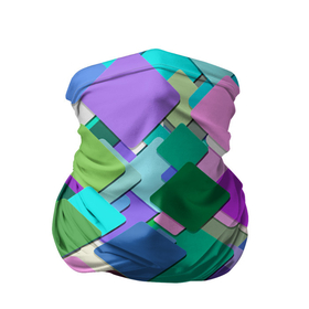 Бандана-труба 3D с принтом MULTICOLORED SQUARES в Новосибирске, 100% полиэстер, ткань с особыми свойствами — Activecool | плотность 150‒180 г/м2; хорошо тянется, но сохраняет форму | веселый | геометрический | геометрия | желтый | зеленый | квадраты | красный | красочный | разноцветный | синий | современный | узор | формы | цвета | яркий