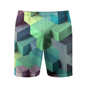 Мужские шорты спортивные с принтом GEOMETRIC SHAPES в Новосибирске,  |  | вектор | геометрические фигуры | геометрический | графический | зеленый | красочный | розовый | синий | текстура | треугольники | узор | форма | формы