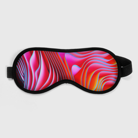 Маска для сна 3D с принтом Разноцветные неоновые полосы   Волна   Multicolored neon stripes   Wave в Санкт-Петербурге, внешний слой — 100% полиэфир, внутренний слой — 100% хлопок, между ними — поролон |  | abstraction | color | fashion | neon | pattern | raster | stripe | wave | абстракция | волна | мода | неон | паттерн | полоса | растр | цвет
