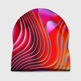 Шапка 3D с принтом Разноцветные неоновые полосы   Волна   Multicolored neon stripes   Wave в Санкт-Петербурге, 100% полиэстер | универсальный размер, печать по всей поверхности изделия | abstraction | color | fashion | neon | pattern | raster | stripe | wave | абстракция | волна | мода | неон | паттерн | полоса | растр | цвет