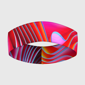 Повязка на голову 3D с принтом Разноцветные неоновые полосы  Волна  Multicolored neon stripes  Wave в Кировске,  |  | abstraction | color | fashion | neon | pattern | raster | stripe | wave | абстракция | волна | мода | неон | паттерн | полоса | растр | цвет