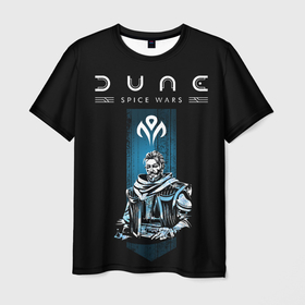Мужская футболка 3D с принтом Dune: Spice Wars фракция контрабандисты , 100% полиэфир | прямой крой, круглый вырез горловины, длина до линии бедер | dune | dune spice wars | dune: spice wars | spice wars | дюна | контрабандисты | персонаж | персонажи | фракции