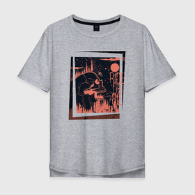Мужская футболка хлопок Oversize с принтом Ride mtb or die в Санкт-Петербурге, 100% хлопок | свободный крой, круглый ворот, “спинка” длиннее передней части | Тематика изображения на принте: 