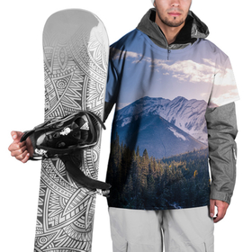 Накидка на куртку 3D с принтом Горы   Лес   Солнце в Кировске, 100% полиэстер |  | forest | mountains | sun | горы | лес | природа | солнце