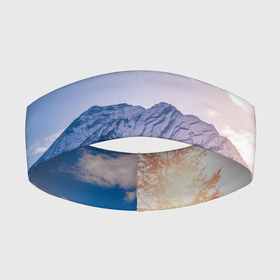 Повязка на голову 3D с принтом Горы  Лес  Солнце в Курске,  |  | forest | mountains | sun | горы | лес | природа | солнце