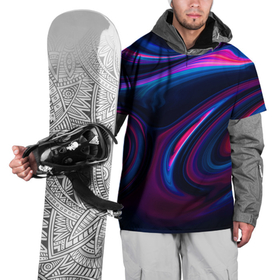 Накидка на куртку 3D с принтом Неоновые разводы   Neon streaks в Екатеринбурге, 100% полиэстер |  | abstraction | fashion | neon | streaks | абстракция | мода | неон | разводы