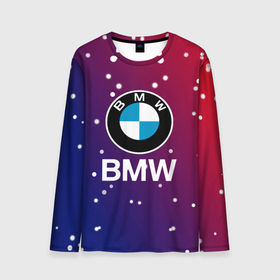 Мужской лонгслив 3D с принтом BMW   Градиент   Краска в Кировске, 100% полиэстер | длинные рукава, круглый вырез горловины, полуприлегающий силуэт | bmw | bmw performance | m | motorsport | performance | бмв | моторспорт