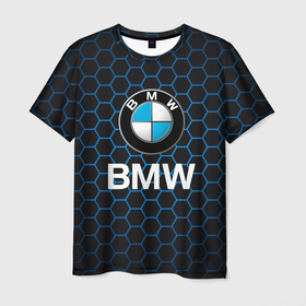 Мужская футболка 3D с принтом БМВ   СОТЫ в Курске, 100% полиэфир | прямой крой, круглый вырез горловины, длина до линии бедер | bmw | bmw performance | m | motorsport | performance | бмв | моторспорт