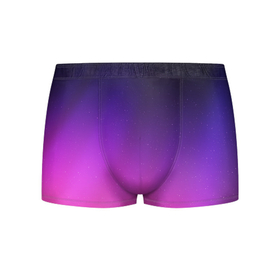 Мужские трусы 3D с принтом Розовофиолетовый градиент , 50% хлопок, 50% полиэстер | классическая посадка, на поясе мягкая тканевая резинка | Тематика изображения на принте: gradient | pink | shine | блестки | градиент | розовый | северное | сияние | фиолетовый