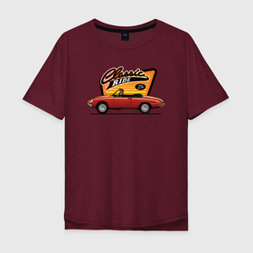 Мужская футболка хлопок Oversize с принтом Classic ride , 100% хлопок | свободный крой, круглый ворот, “спинка” длиннее передней части | авто | автомобиль | гонки | гоночная | машина | скорость | тачка