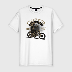 Мужская футболка хлопок Slim с принтом Мото спорт Moto в Курске, 92% хлопок, 8% лайкра | приталенный силуэт, круглый вырез ворота, длина до линии бедра, короткий рукав | moto | moto sport | мото | мотоцикл | мотоциклист