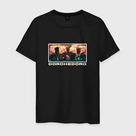 Мужская футболка хлопок с принтом Dorohedoro team в Тюмени, 100% хлопок | прямой крой, круглый вырез горловины, длина до линии бедер, слегка спущенное плечо. | anime | dorohedoro | en | noi | shin | аниме | анимэ | дорохэдоро | ной | шин | эн