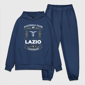Мужской костюм хлопок OVERSIZE с принтом Lazio: Football Club Number 1 ,  |  | club | football | lazio | logo | клуб | лацио | лого | мяч | символ | спорт | футбол | футболист | футболисты | футбольный
