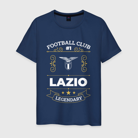Мужская футболка хлопок с принтом Lazio: Football Club Number 1 в Курске, 100% хлопок | прямой крой, круглый вырез горловины, длина до линии бедер, слегка спущенное плечо. | club | football | lazio | logo | клуб | лацио | лого | мяч | символ | спорт | футбол | футболист | футболисты | футбольный