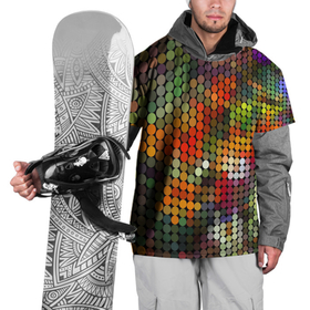 Накидка на куртку 3D с принтом Диско шар в Тюмени, 100% полиэстер |  | диско шар | круги | макро | пиксели | узор | шары