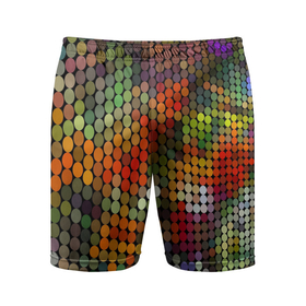 Мужские шорты спортивные с принтом Диско шар в Тюмени,  |  | диско шар | круги | макро | пиксели | узор | шары
