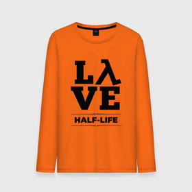 Мужской лонгслив хлопок с принтом Half Life Love Classic в Екатеринбурге, 100% хлопок |  | half | half life | halflife | life | logo | love | игра | игры | лайф | лого | логотип | символ | халф