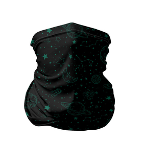 Бандана-труба 3D с принтом черный паттерн космические объекты в Санкт-Петербурге, 100% полиэстер, ткань с особыми свойствами — Activecool | плотность 150‒180 г/м2; хорошо тянется, но сохраняет форму | вселенная | звезда | звезды | земля | космос | луна | паттерн | планеты | спутник