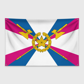 Флаг-баннер с принтом ТЫЛ ВС РФ | ВООРУЖЕННЫЕ СИЛЫ в Петрозаводске, 100% полиэстер | размер 67 х 109 см, плотность ткани — 95 г/м2; по краям флага есть четыре люверса для крепления | 