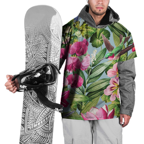 Накидка на куртку 3D с принтом Цветы Эдема , 100% полиэстер |  | flowers | букет | природа | растение | флора | цветы