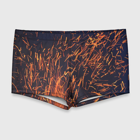 Мужские купальные плавки 3D с принтом Искры от пламени в Петрозаводске, Полиэстер 85%, Спандекс 15% |  | fire | fireplace | искры | костер | огонь | пламя