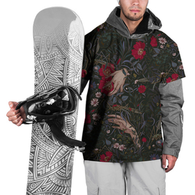 Накидка на куртку 3D с принтом Ботаника , 100% полиэстер |  | Тематика изображения на принте: насекомые | паттерн | растения | тамблер | цветы