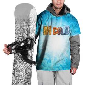 Накидка на куртку 3D с принтом IN COLD horizontal logo with blue ice , 100% полиэстер |  | cold | in | in cold | incold | metal | rock | wolf | в холоде | метал | металл | рок