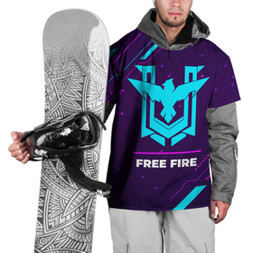 Накидка на куртку 3D с принтом Символ Free Fire в неоновых цветах на темном фоне , 100% полиэстер |  | fire | free | free fire | garena | logo | neon | гарена | игра | игры | краска | лого | логотип | неон | символ | фаер | фри