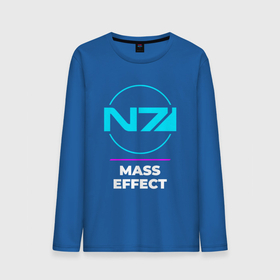 Мужской лонгслив хлопок с принтом Символ Mass Effect в неоновых цветах в Белгороде, 100% хлопок |  | effect | logo | neon | игра | игры | лого | логотип | масс | неон | символ | эффект