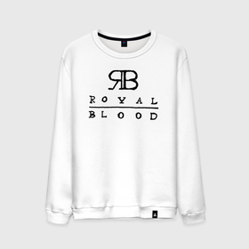 Мужской свитшот хлопок с принтом RB Royal Blood , 100% хлопок |  | royal blood | бен тетчер | гаражный рок | группа | королевская кровь | майк керр | рок | рок группа | роял блад | рояль блуд