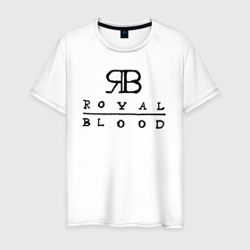 Мужская футболка хлопок с принтом RB Royal Blood в Новосибирске, 100% хлопок | прямой крой, круглый вырез горловины, длина до линии бедер, слегка спущенное плечо. | royal blood | бен тетчер | гаражный рок | группа | королевская кровь | майк керр | рок | рок группа | роял блад | рояль блуд